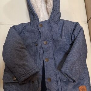 Little me Blue Hooded Jacket size 12mths